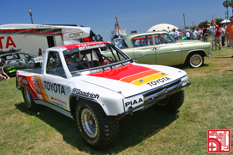 More contrasts Ivan Ironman Stewart's Baja truck and a Toyopet Crown 