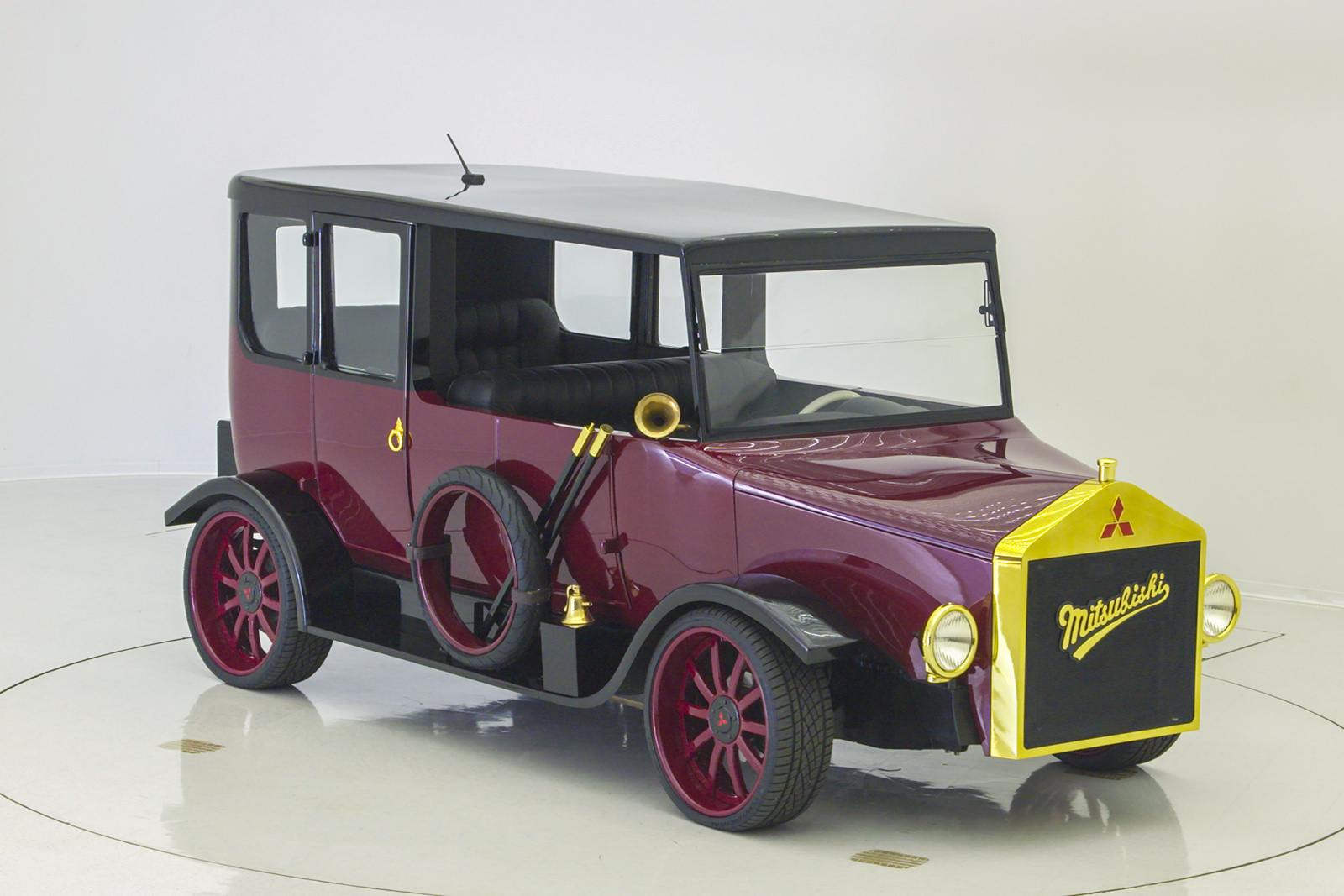 News Mitsubishi Unveils A Hideous Tribute To Its First Car Perhaps The Worst Part Is Original Model A In These Photos Also Replica Proving That Faithful Recreation Can Be Done