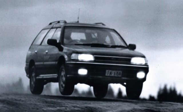 Subaru Legacy Wagon jump