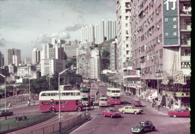 Hong Kong 1975 taxis buses