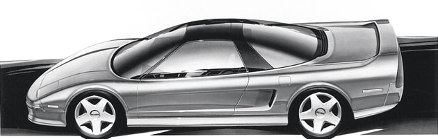 Honda Acura NSX design sketch