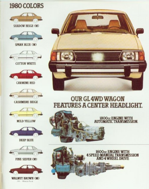 1980 subaru gl brochure