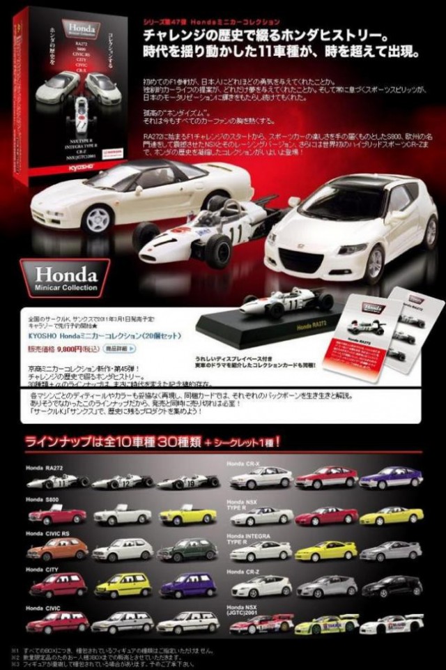 Kyosho Honda Minicar Collection