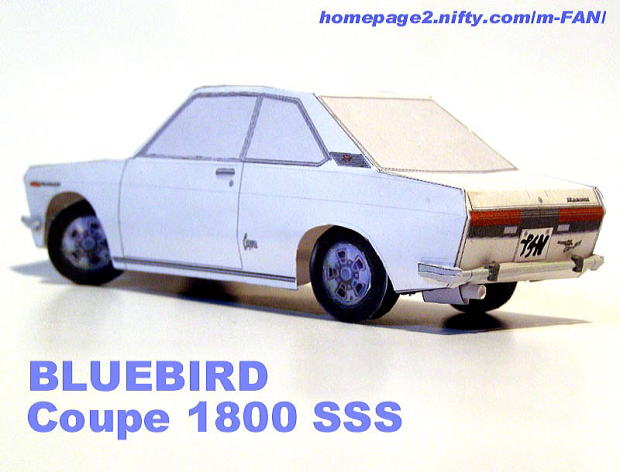 Nissan Bluebird 510 Coupe papercraft