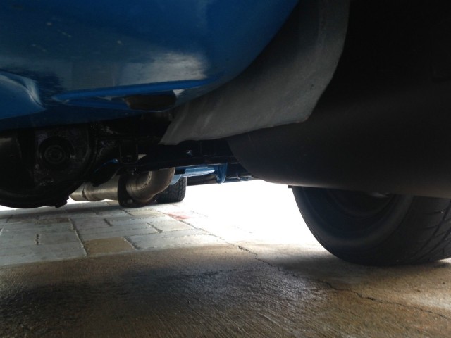 1977 Mazda RX-3 SP blue undercarriage