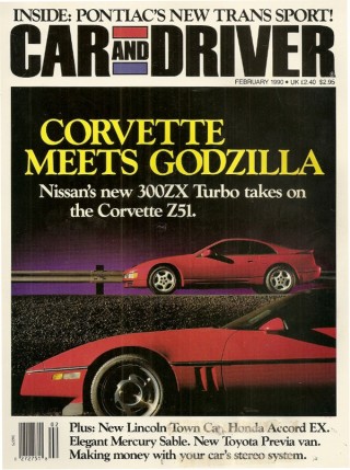 Car & Driver February 1990 Nissan 300ZX vs Corvette