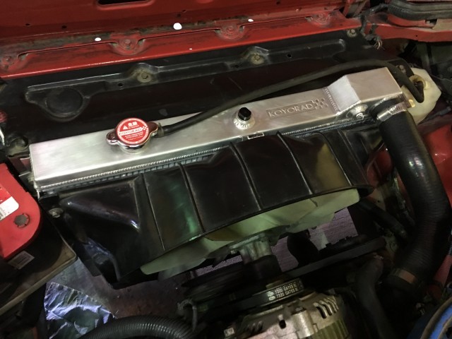 Koyorad FB Mazda RX7 radiator fitment