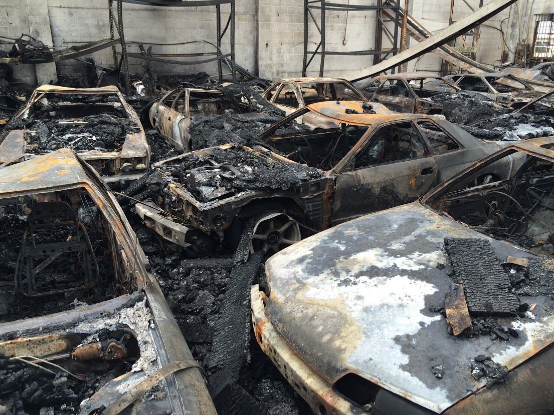 A list of cars lost in the International Vehicle Importers fire