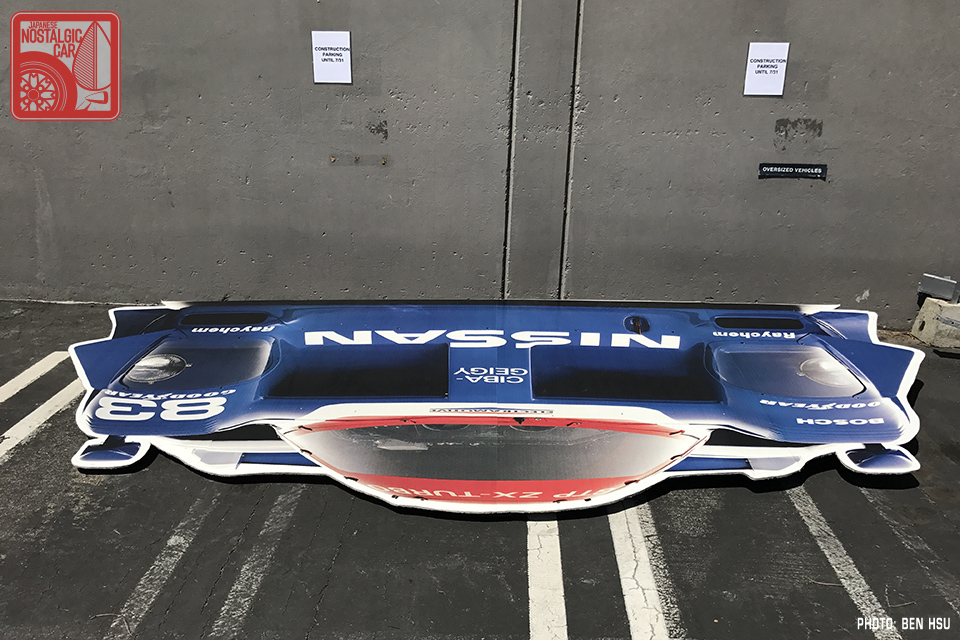 MOTORSPORT: A giant cutout commemorating the Nissan GTP ZX MOTORSPORT: A giant cutout commemorating the Nissan GTP ZX