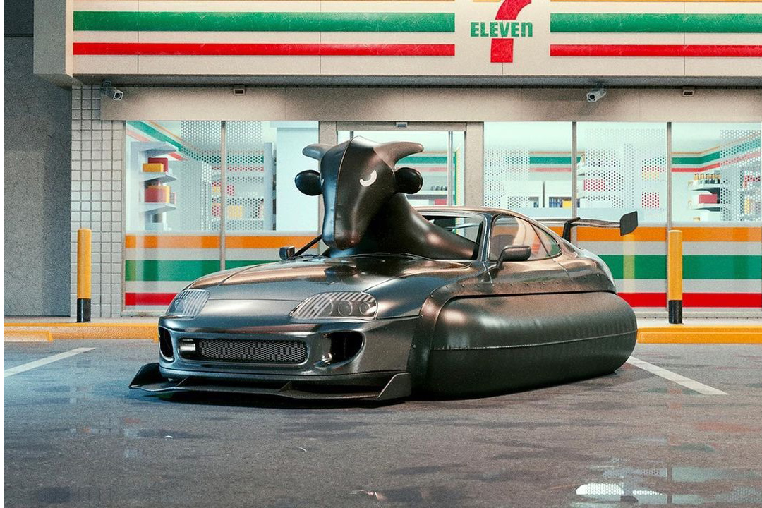 Toyota Celica hovercar invades Louis Vuitton photo shoot