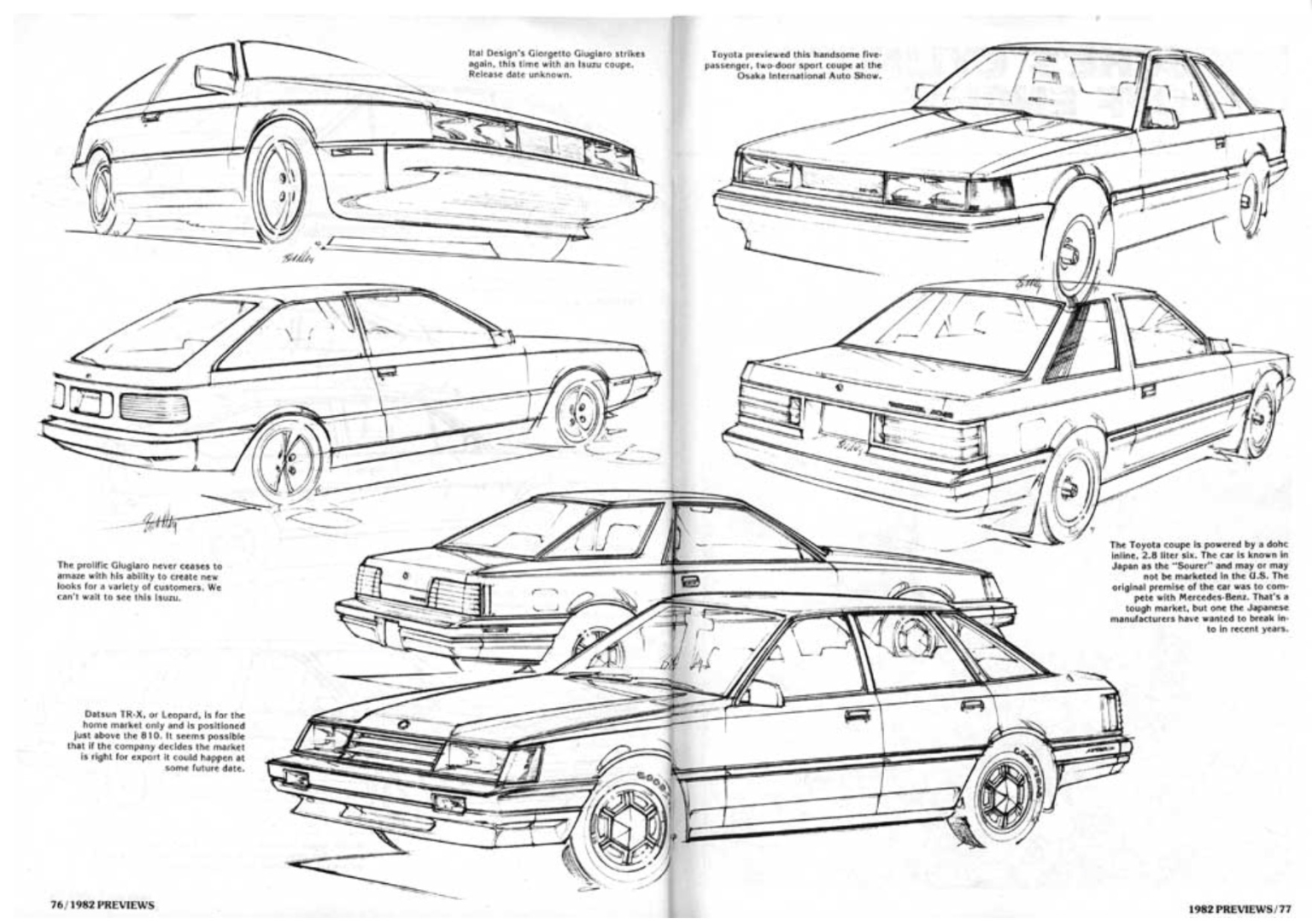 harry-bradley-sketches-toyota-soarer-isuzu-piazza-and-nissan-leopard